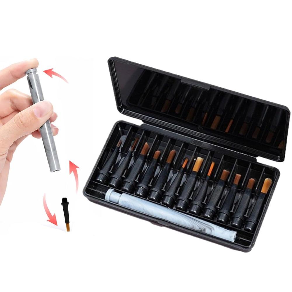 12-piece multi-functional nail art pen set, with storage box, interchangeable pen tips, multi-functional nail art tools. Pack of 1