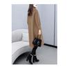 Coat Women's Long Korean Autumn and Winter Lantern Sleeve Woolen Coat Women's Loose Woolen Coat