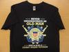 USCG Coast Guard Never Underestimate Old Man Veteran T-Shirt Black Mens L ~NEW~ Unisex T-Shirt