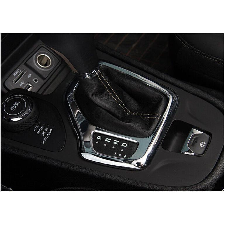 For Jeep Cherokee 2014-2018 Bright Chrome Center Console Gear Shift Panel Trim