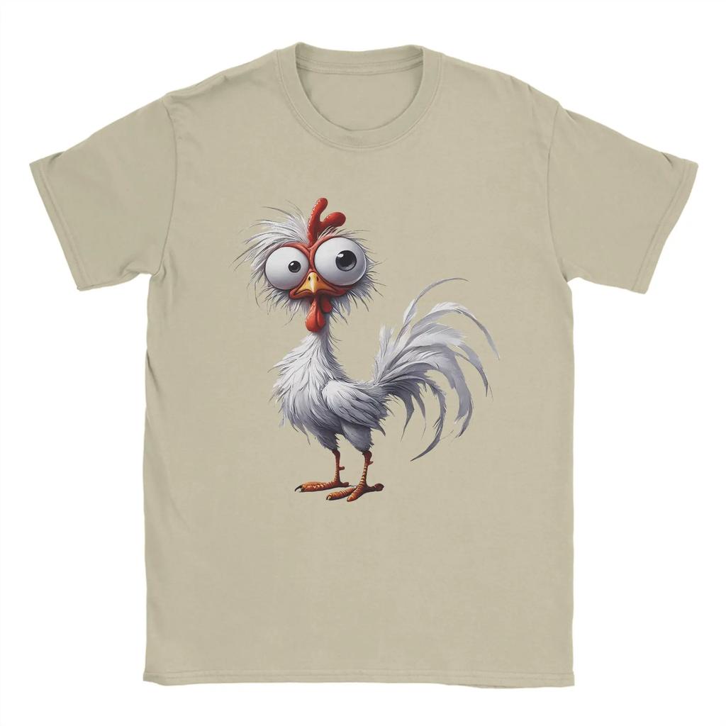 Chicken Funny Farm Animal Cotton T-Shirt For Men's Summer Y2K Casual T Shirts Comfortable Fashion Tees Oversized Wholesale Tops