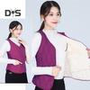 Wintermantel für Damen, Lagenlook, dünn, gepolstert, Knopfverschluss, V-Ausschnitt, ärmellos, einfarbig, winddicht, wärmespeichernd, Outdoor-Daunenmantel