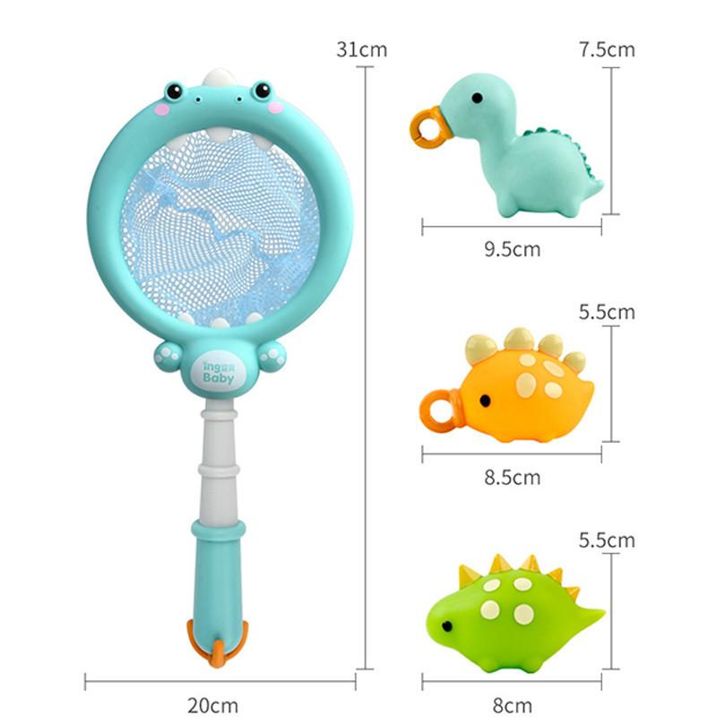 

Cute Dinosaur Net Fishing Bath Toy For Kids Water Play Emotion Visual Intelligence Development