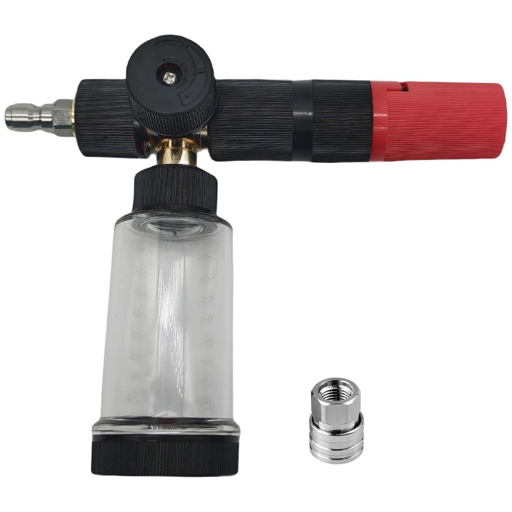 

100ml Water Foam Pot with 1/4 Inch Quick Connector Soap Foam Spray Bottle Pressure Washer Gun for Cleaning Cars SUVs чёрный