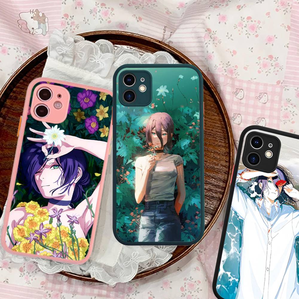 Anime C-Chainsaw M-Man Phone Case For iPhone 11 12 13 14 15 16 Pro Plus X XS MAX Matte Bumper Shockproof Cover