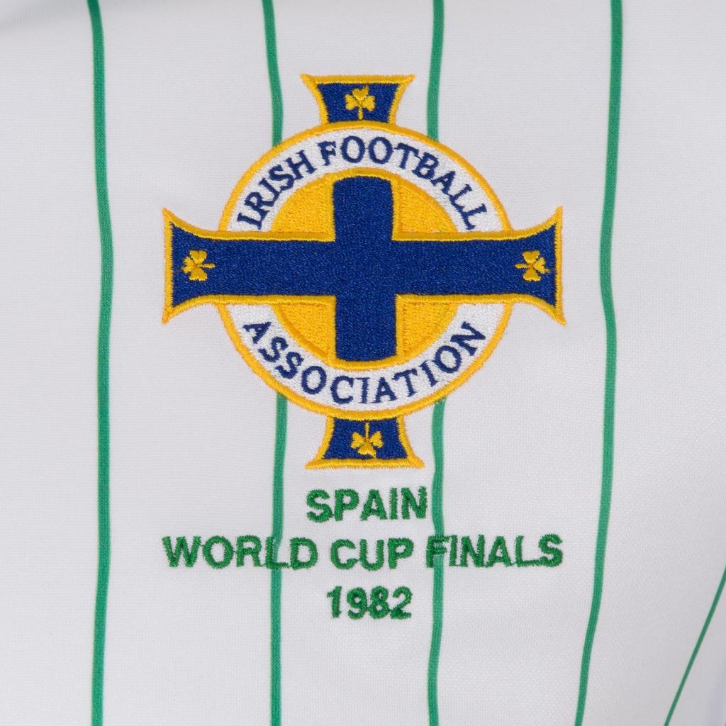 Northern Ireland FA Mens 1982 World Cup Retro Collared T-Shirt