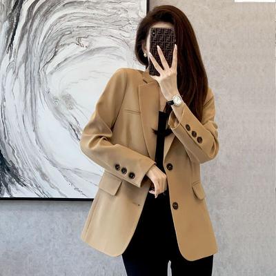 Primavera novo pequeno terno casaco feminino estilo quente lazer fino estudante outwear blazers