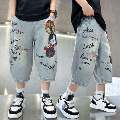 2026 Boys' Summer Mid-Length Jeans - Trendy, Lightweight Shorts for Kids