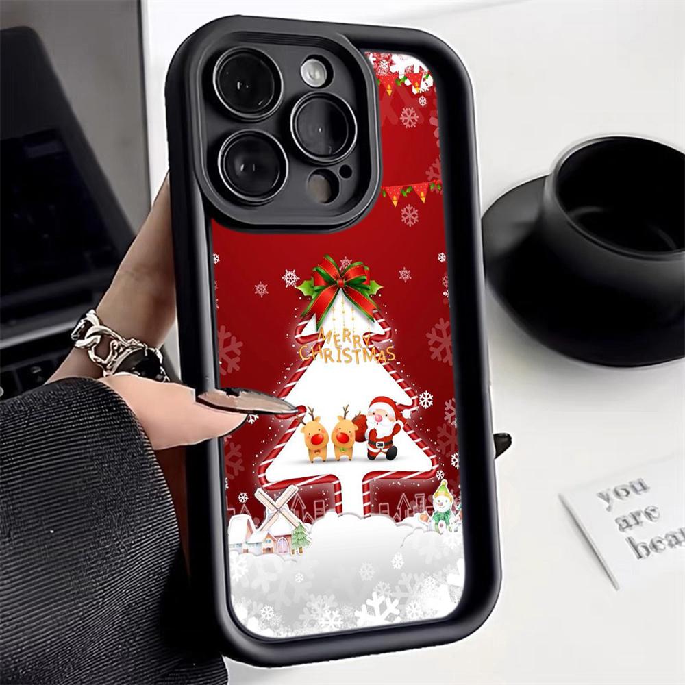 Ae114 Merry Christmas Christmas tree art Phone Cases for Xiaomi 12 11 Lite 5G NE Redmi 13C 14C 9a A3 Note 12 Pro 11s Angel Eye Ladder Protective Cover