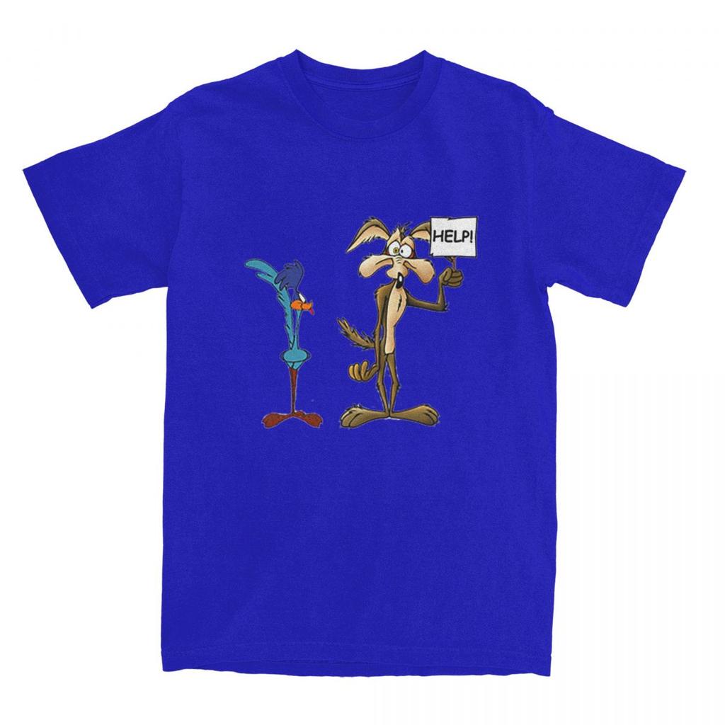 Casual Roadrunner Wile Coyote Cartoon T Shirt Unisex Crewneck Short Sleeve Top Tee Cotton Tops
