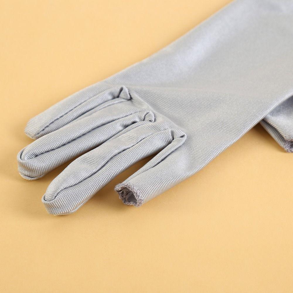 Sun Protection Ice Silk Sleeves Gloves Anti-UV Cycling Gloves Elastic Sunscreen Sleeve  Women