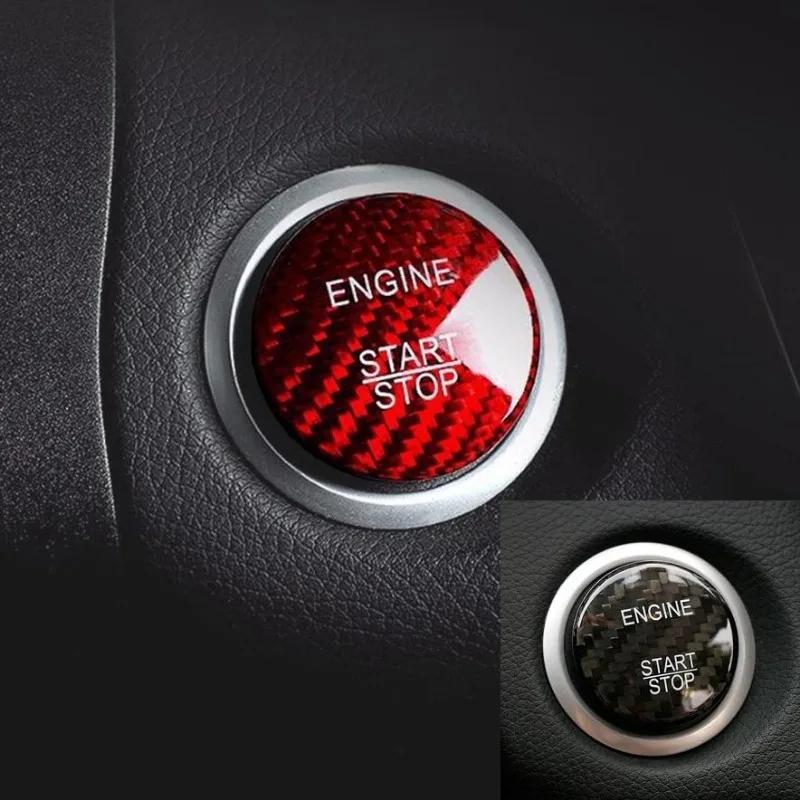 Auto Motor Start Stop Knopf Schalter Abdeckung Kohlefaser Aufkleber Für Mercedes-Benz