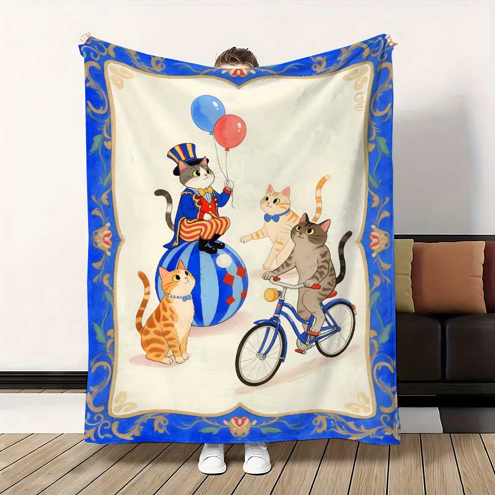 Kawaii Kitty Couch Throw Blanket Nordic Warm Winter Blankets for Bed Bedroom Decoration Bedspread the Sofa Home Decorative Knee