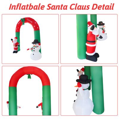 8 FT kerstopblaasboten boog buitendecoratie waterdichte gigantische opblaasbare verlichte kerstman