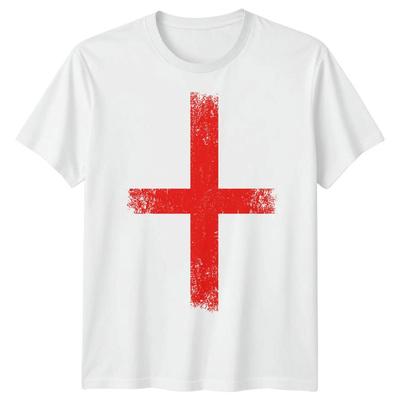 St Georges Cross England Flag National Identity Football Mens Tee Distressed