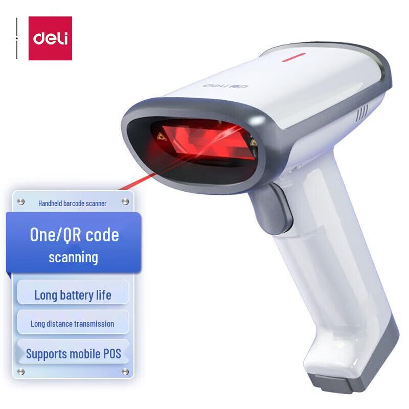 Deli Wireless QR & Barcode Scanner 380g