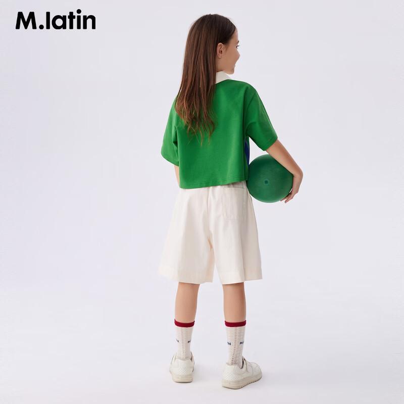 M.Latin Girls' Polo Collar Short Sleeve T-Shirt