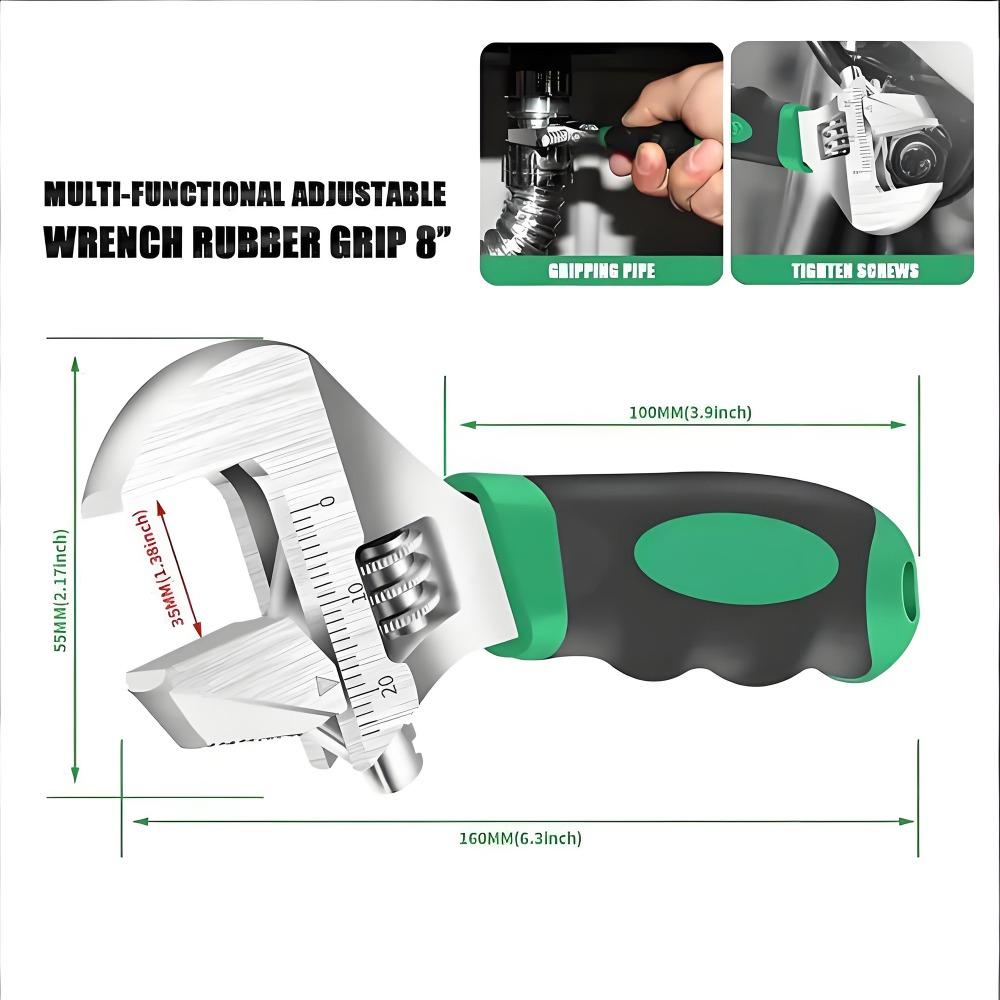 6inch/8inch Adjustable Wrench Dual-used Pipe Wrench Durable Monkey Wrench  Pipe Hand Tool