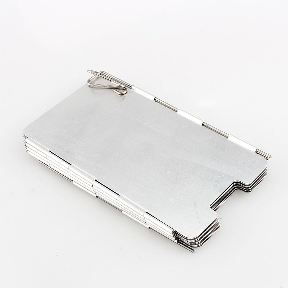 9 Plates Survival Foldable Cooker Gas Stove Wind Shield Metal Camping Windscreen