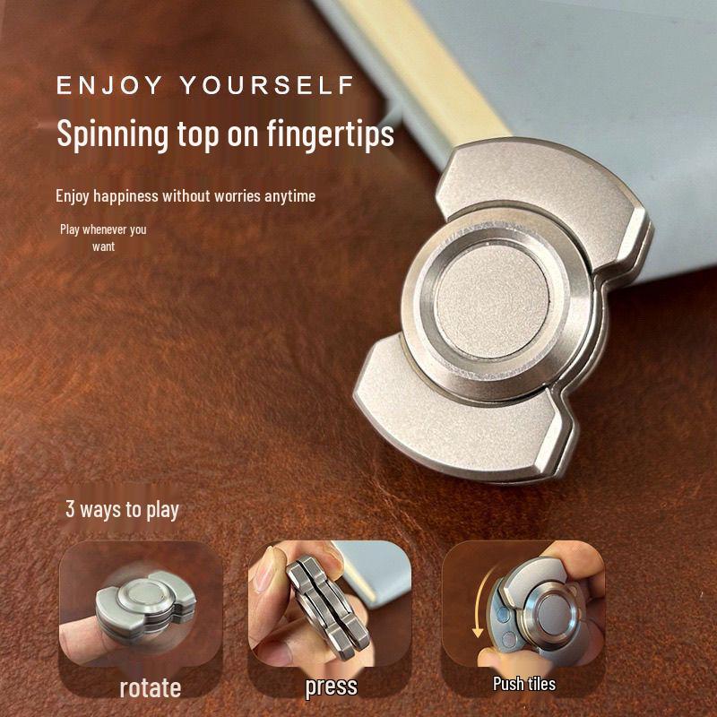 Zinc Alloy 3-in-1 Fidget Spinner Toy - Magnetic Decompression Artifact
