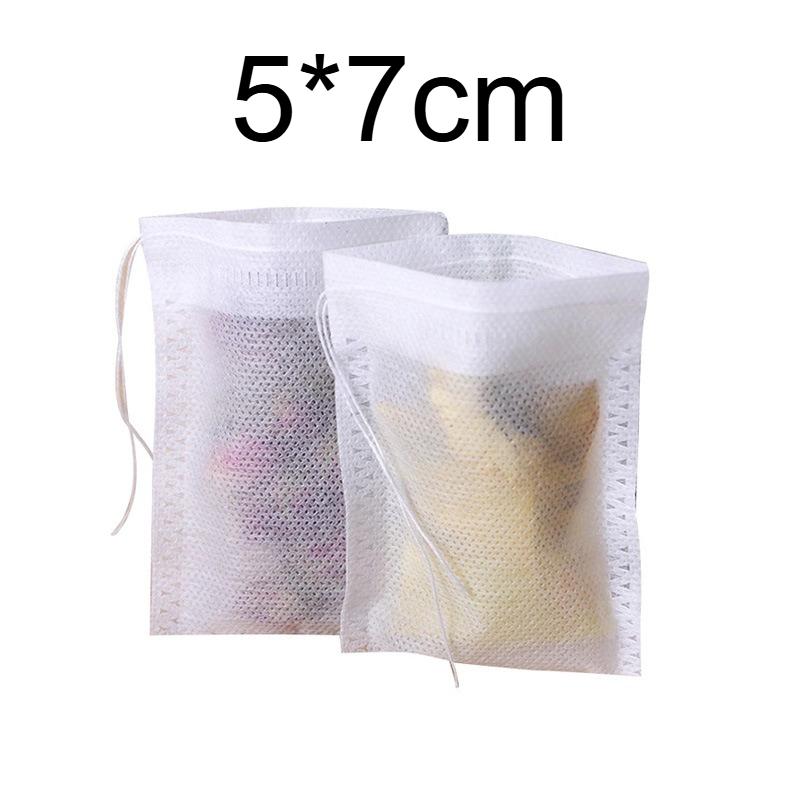 

300 Pcs Tea Bags Bags For Tea Bag Infuser With String Heal Seal Sachet Filter Paper Teabags Empty Tea Bags Strainer 5*7cm-100pcs
