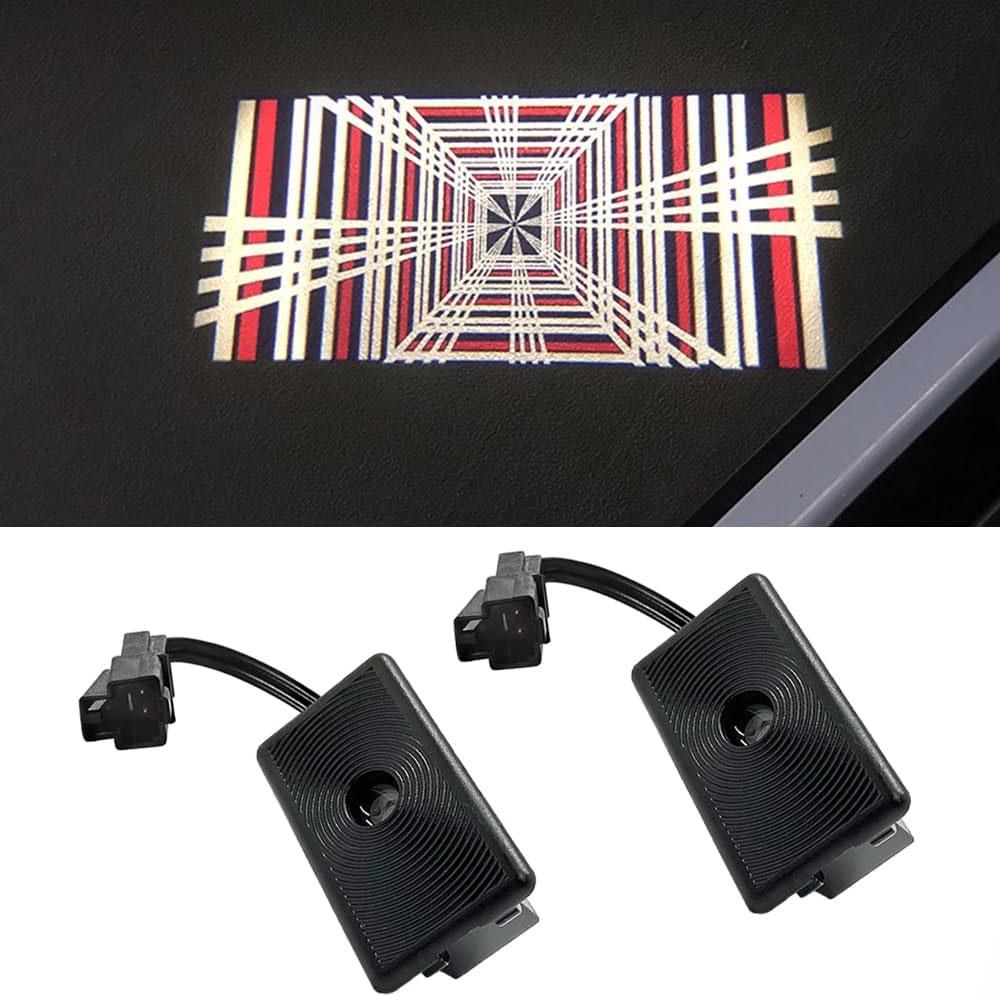 For Tesla Model 3 Highland LED Logo Projector Puddle Lights Ultra-Bright Welcome Light 3D Laser Ghost Shadow Light Model Y/3/S/X
