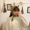 Knitted Knitted  Frog Hat Warm Warm Hat Cap Ladies Fashion Women  Beanie Hat  Autumn Season