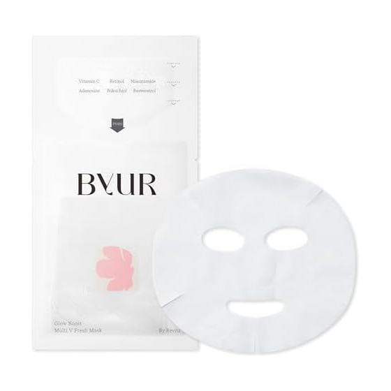 ByUR Glow Boost Multi V Fresh Mask Individually Wrapped 1 Piece Face Pack Sheet Mask Face Mask Pore Pore Management Firmness Shine Aging Vitamin