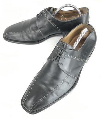Italy Handmade Fabjo's Leather McKay Swirl Moccasin Black 39 24.5-25.0(USED)