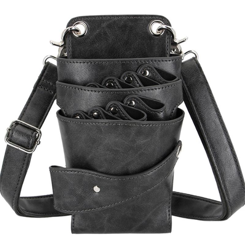 

1 шт. 8-карманная сумка для парикмахерских ножниц, сумки для набора ножниц, сумка-кобура для парикмахерских ножниц, специальные парикмахерские аксессуары серый