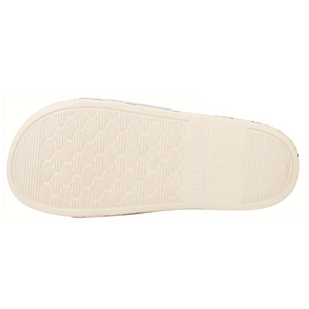 MLB Monogram Old Flower Series New Mound Comfortable Anti-Wear Slide Sandals Unisex Footwear White 32SHHM111-50W