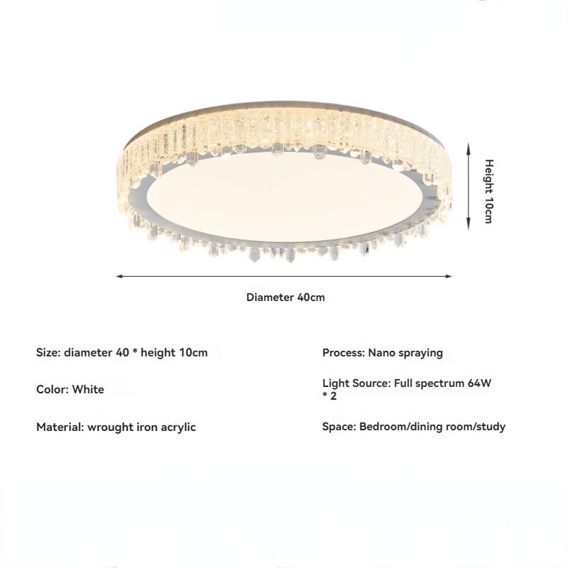 

2024 Новый регулируемый потолочный светильник в французском кремовом стиле для гостиной, спальни, круглый потолочный светильник Glacier Art, декоративный changeable