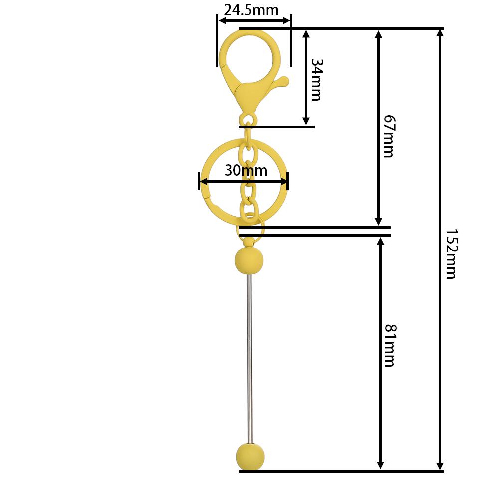 1/5 Stück Bunte Metall-Schlüsselanhängerstangen zum Auffädeln Leere für Perlen Anhänger Schmuck Charms DIY Bastelarbeiten Schlüsselanhänger Herstellung Geschenk