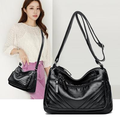Middle-aged and Elderly Style Single Shoulder Bag with Simple Cross-body Design
