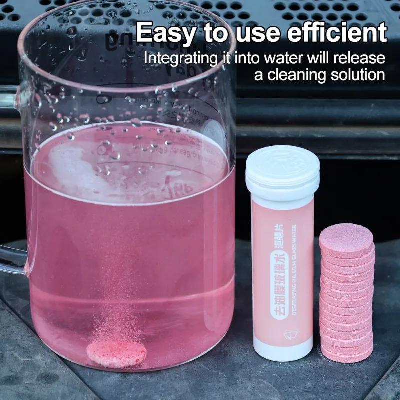 Car Windshield Glass Cleaner Solid Effervescent Tablets Car Concentrated Glass Water Universal Automobile Wiper Spray Cleaner