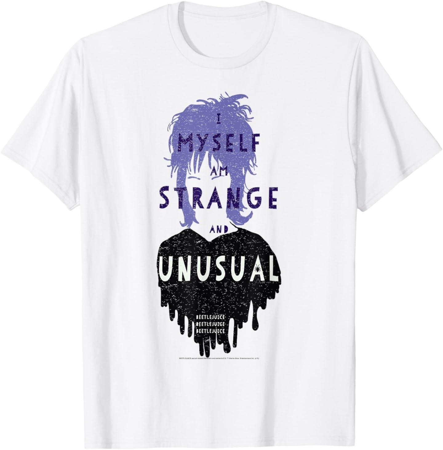 Beetlejuice Lydia I Myself Am Strange And Unusual Minimal T-Shirt Mens Womens Tees Top L