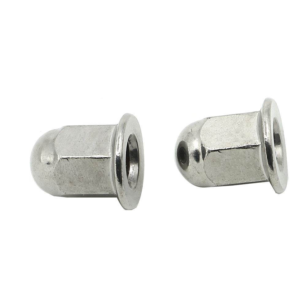 Alpha Rider 4pcs M8 8mm P1.25 Dome Bolt Nut with Flange Long Bag Nut