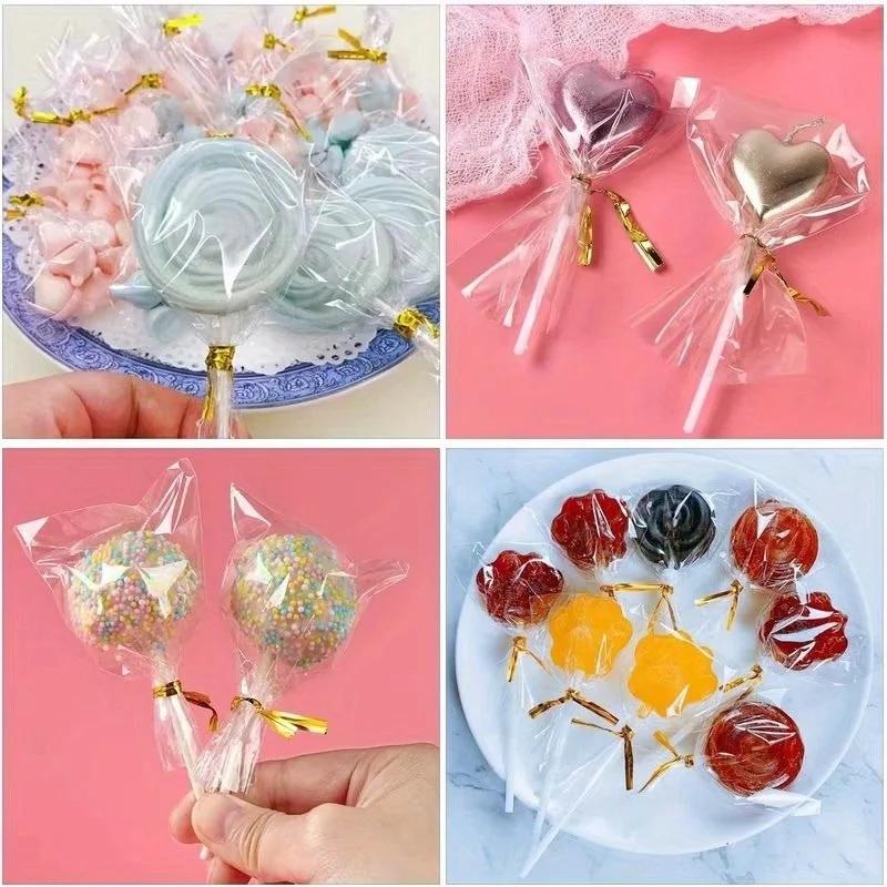 200pcs Lollipop Packaging Household Kitchen Baking Products Handmade Candy DIY Making