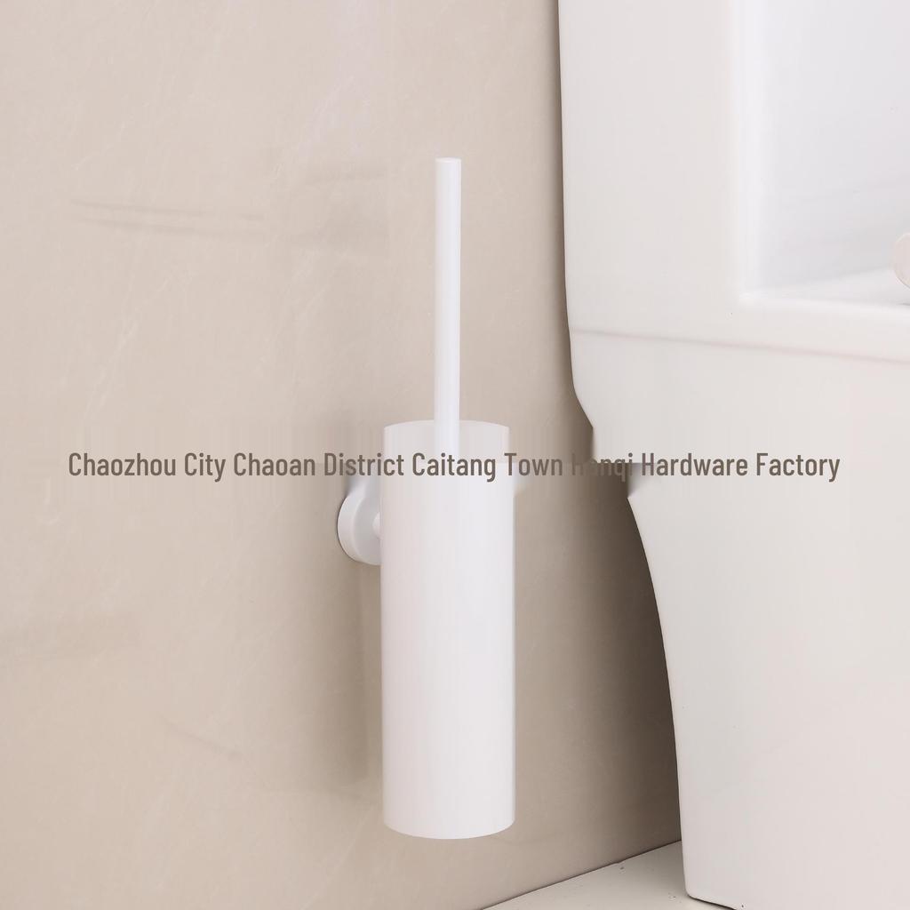 Wall-Mounted Stainless Steel Toilet Brush with Floor Stand for Household Bathroom Cleaning