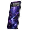 Art Purple Butterfly Hard PC Phone Case For Samsung Galaxy Z Flip 7 6 5 4 Black Cover For Galaxy Z Flip 3 Foldable Shell Fundas
