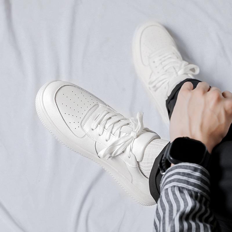Hong Kong Style Little White Shoes Ins Male Trend Student Versatile Platform Casual Board Shoes 2025 New Sports Shoes 1044-R