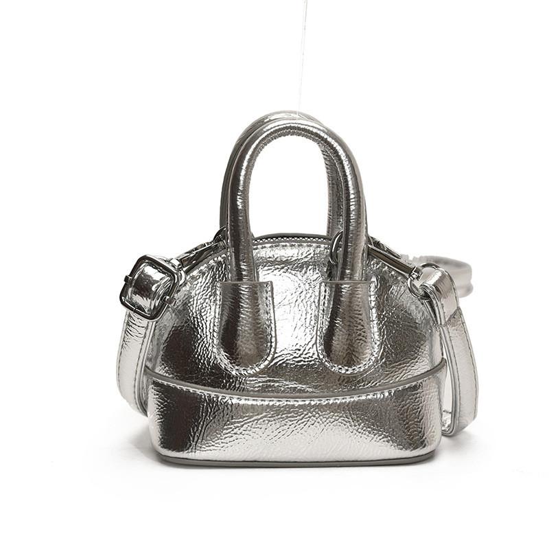 

Chic Pu Shell Crossbody Bag With Phone And Card Pockets For Casual Use серебряный