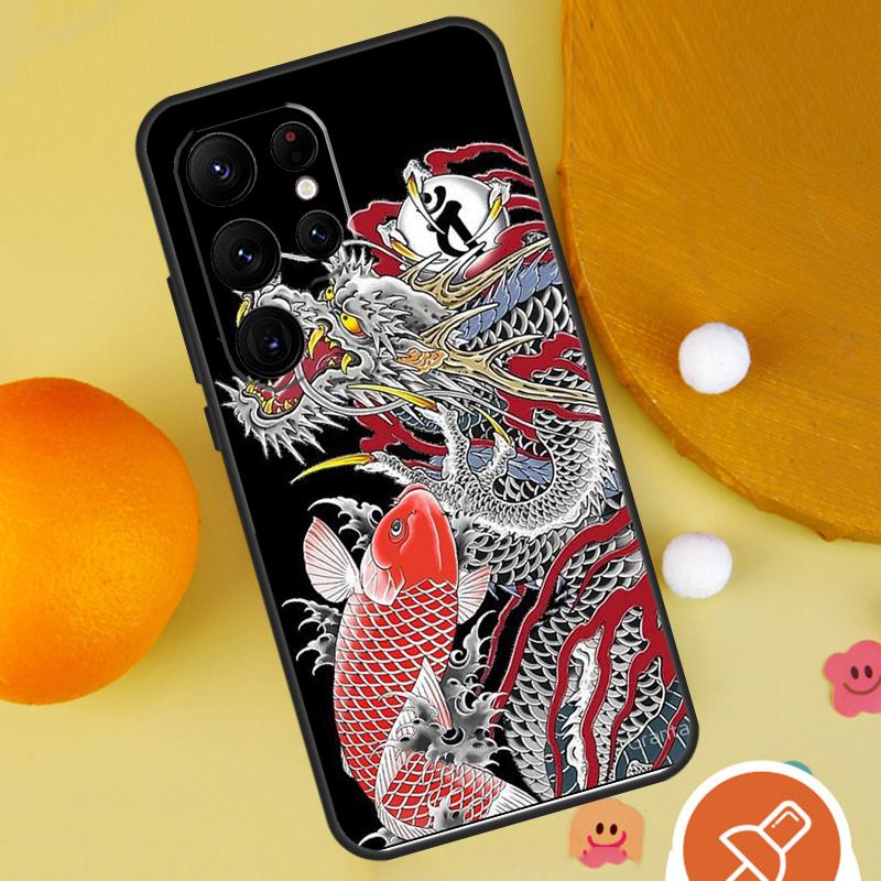 Yakuza Dragon Tattoo Case For Samsung Galaxy S23 S22 S21 Ultra S20 FE S8 S9 S10 Plus Note 10 20 Ultra Cover