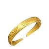 Vintage Dragon Phoenix Gold-Plated Bangle: Vietnamese Sand Gold, Women's Brass Open Bracelet