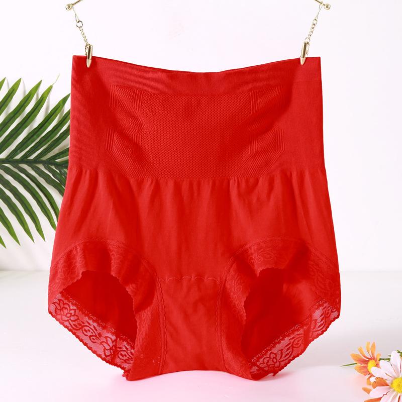 

Нижнее белье с высокой талией и кружевной отделкой в стиле минимализма с бесшовным хлопковым промежностным швом из аммиачного хлопка телесного цвета, женское нижнее белье больших размеров L