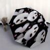 Panda Pattern Automatic Folding Umbrella  8 Ribs, Durable Iron Frame, Bright Color Pattern Compact Travel Umbrella, Suitable for Outdoor, Be