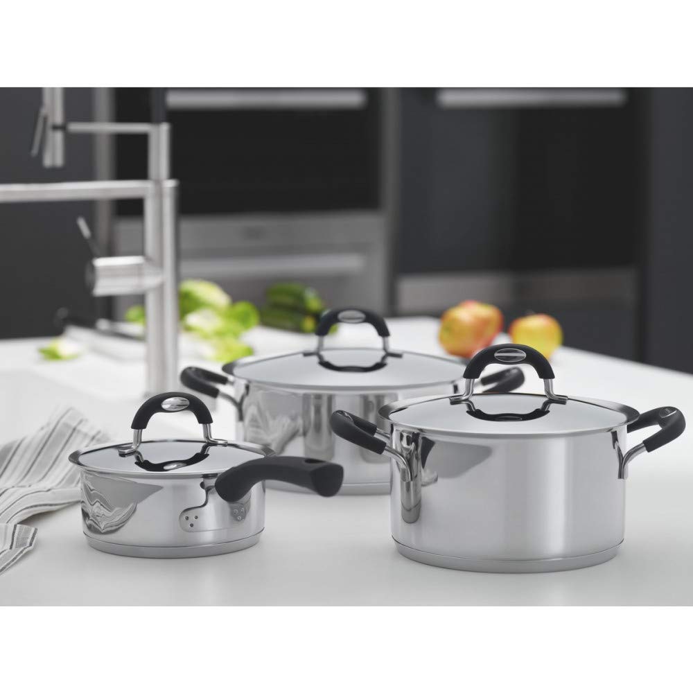 Tramontina Two Hand Pot Duo Silicone 24cm Stainless Steel Dishwasher Safe Gas IH Compatible Made in Brazil TRAMONTINA (Casserole) 18-10 62483/240