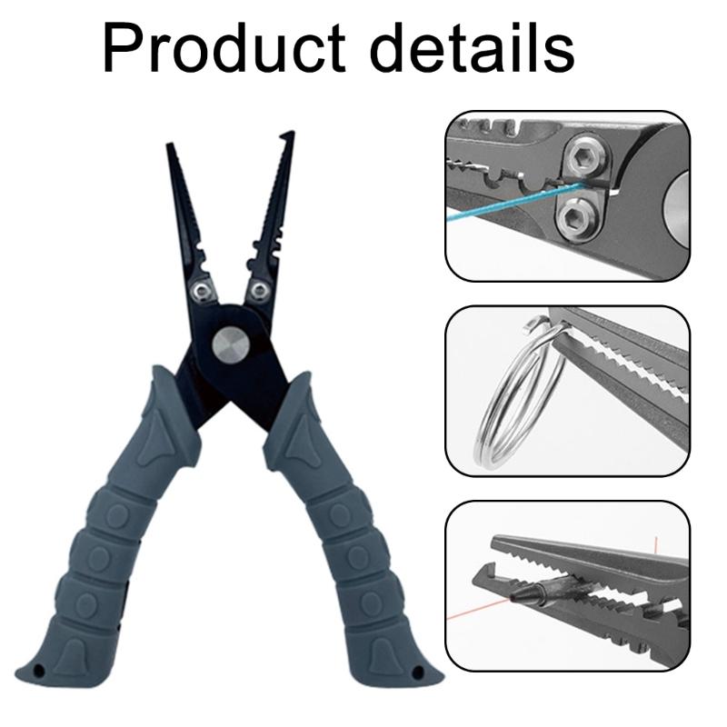 Stainless Steel Fishing Plier Hook Remover Outdoor Fish Line Cutter Tool Comfortable Grip Scissors Fishing Accessories