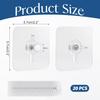 Quacc 20 PCS Self-Adhesive Picture Hooks Transparent Waterproof Hangers No Drill Wall Mount Screw Sticky Hooks for Hanging Picture Frames Wall
