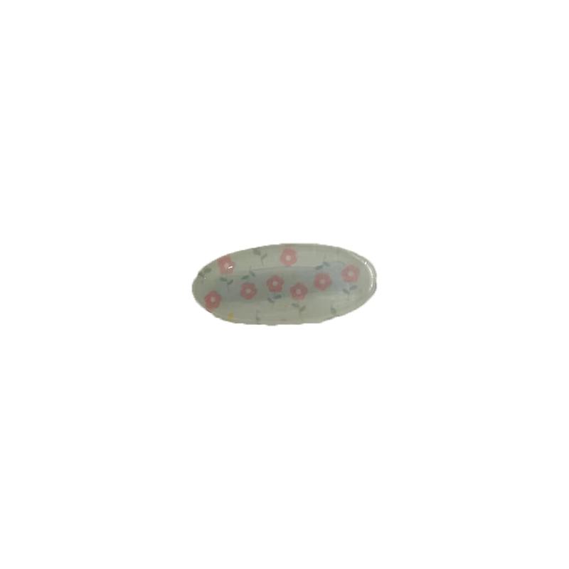 Korean Floral Hair Clip Women Fresh Cute Oval Duckbill Clip Versatile Side Clip Hair Accessories